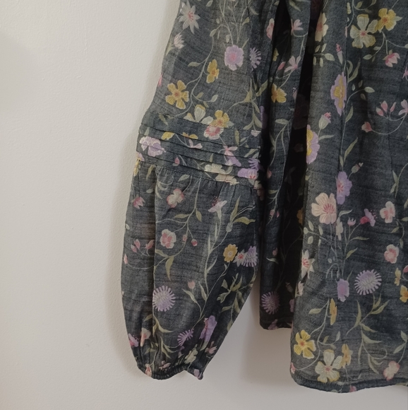 LC Lauren Conrad Floral Print Blouse Top - Picture 2 of 7